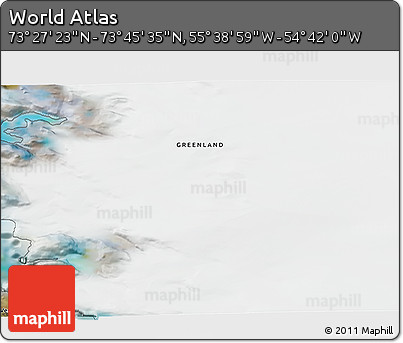 Satellite 3D Map of the Area around 73° 36' 29" N, 55° 10' 29" W