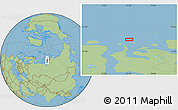 Savanna Style Location Map of the area around 73° 36' 29" N, 75° 43' 29" E