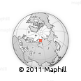 Outline Map of the Area around 73° 36' 29" N, 78° 16' 30" E, rectangular outline