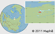 Savanna Style Location Map of the area around 73° 52' 43" N, 100° 22' 30" E