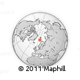 Outline Map of the Area around 73° 52' 43" N, 12° 49' 29" E, rectangular outline