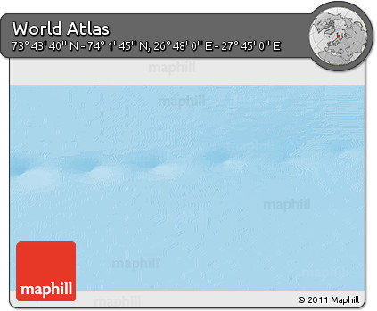 Physical 3D Map of the Area around 73° 52' 43" N, 27° 16' 29" E