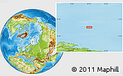 Physical Location Map of the area around 73° 52' 43" N, 33° 13' 30" E