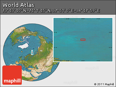Satellite Location Map of the Area around 73° 52' 43" N, 38° 19' 30" E