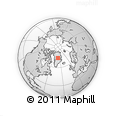Outline Map of the Area around 73° 52' 43" N, 39° 1' 29" W, rectangular outline