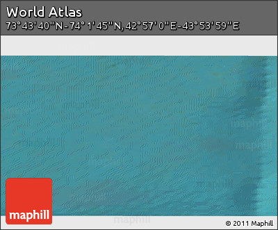 Satellite 3D Map of the Area around 73° 52' 43" N, 43° 25' 29" E