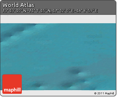 Satellite 3D Map of the Area around 73° 52' 43" N, 47° 40' 29" E