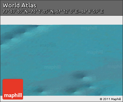 Satellite 3D Map of the Area around 73° 52' 43" N, 47° 40' 29" E