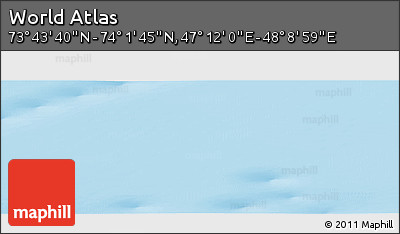 Physical Panoramic Map of the Area around 73° 52' 43" N, 47° 40' 29" E