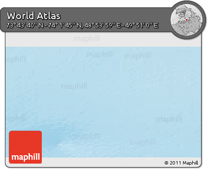Physical 3D Map of the Area around 73° 52' 43" N, 49° 22' 30" E