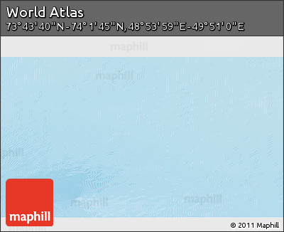 Physical 3D Map of the Area around 73° 52' 43" N, 49° 22' 30" E