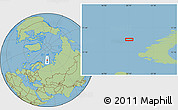 Savanna Style Location Map of the area around 73° 52' 43" N, 50° 13' 30" E