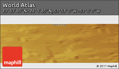 Physical Panoramic Map of the Area around 73° 52' 43" N, 53° 28' 30" W