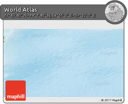 Physical 3D Map of the Area around 73° 52' 43" N, 58° 43' 30" E