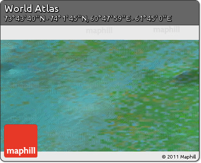 Satellite 3D Map of the Area around 73° 52' 43" N, 61° 16' 29" E