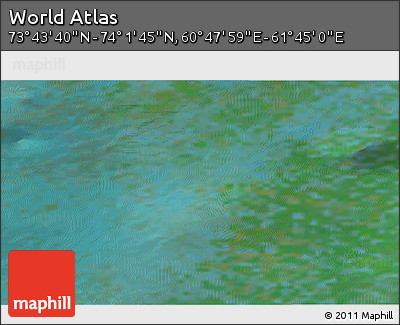 Satellite 3D Map of the Area around 73° 52' 43" N, 61° 16' 29" E