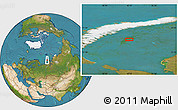 Satellite Location Map of the area around 73° 52' 43" N, 62° 7' 30" E