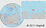 Gray Location Map of the area around 73° 52' 43" N, 75° 43' 29" E