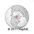 Outline Map of the Area around 73° 52' 43" N, 78° 58' 29" W, rectangular outline