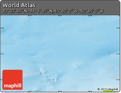 Physical Map of the Area around 73° 52' 43" N, 83° 13' 29" W