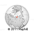 Outline Map of the Area around 73° 52' 43" N, 87° 37' 30" E, rectangular outline