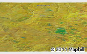 Satellite 3D Map of the area around 73° 52' 43" N, 97° 49' 29" E