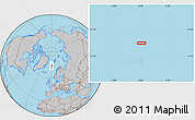 Gray Location Map of the area around 74° 8' 51" N, 0° 4' 30" E