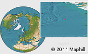 Satellite Location Map of the area around 74° 8' 51" N, 10° 16' 30" E