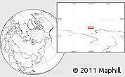 Blank Location Map of the area around 74° 8' 51" N, 122° 28' 29" E