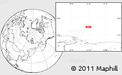 Blank Location Map of the area around 74° 8' 51" N, 152° 13' 29" E