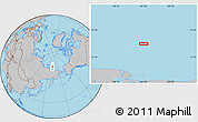 Gray Location Map of the area around 74° 8' 51" N, 161° 34' 29" E