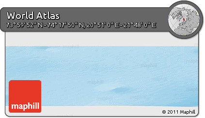 Physical Panoramic Map of the Area around 74° 8' 51" N, 21° 19' 30" E