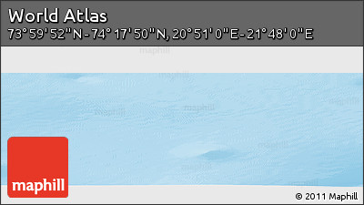 Physical Panoramic Map of the Area around 74° 8' 51" N, 21° 19' 30" E