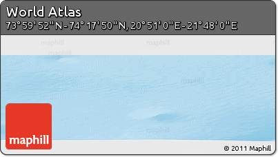 Physical Panoramic Map of the Area around 74° 8' 51" N, 21° 19' 30" E