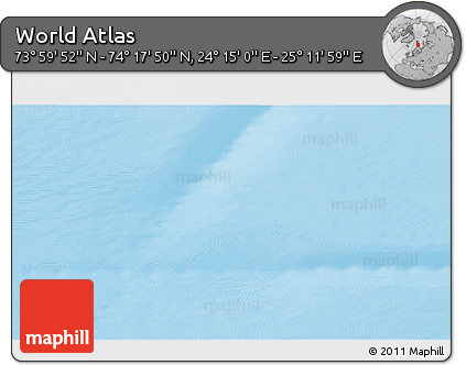 Shaded Relief 3D Map of the Area around 74° 8' 51" N, 24° 43' 30" E