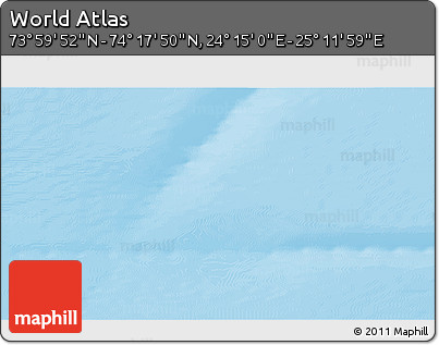 Shaded Relief 3D Map of the Area around 74° 8' 51" N, 24° 43' 30" E