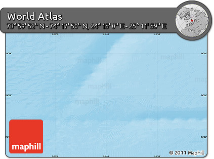 Physical Map of the Area around 74° 8' 51" N, 24° 43' 30" E