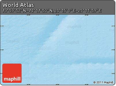 Physical Map of the Area around 74° 8' 51" N, 24° 43' 30" E