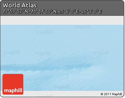 Physical 3D Map of the Area around 74° 8' 51" N, 25° 34' 30" E
