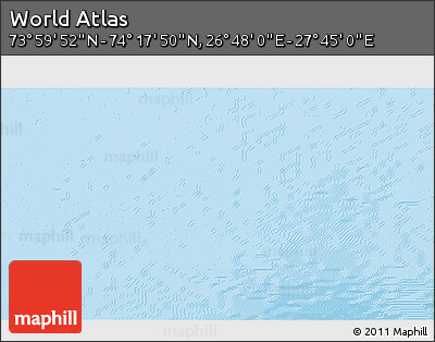 Physical 3D Map of the Area around 74° 8' 51" N, 27° 16' 29" E