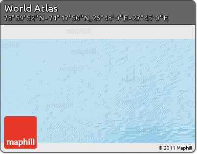 Physical 3D Map of the Area around 74° 8' 51" N, 27° 16' 29" E