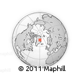 Outline Map of the Area around 74° 8' 51" N, 29° 40' 29" W, rectangular outline