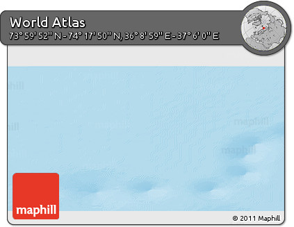 Physical 3D Map of the Area around 74° 8' 51" N, 36° 37' 30" E