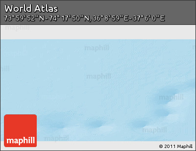 Physical 3D Map of the Area around 74° 8' 51" N, 36° 37' 30" E