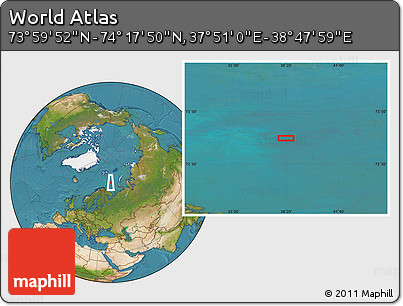 Satellite Location Map of the Area around 74° 8' 51" N, 38° 19' 30" E