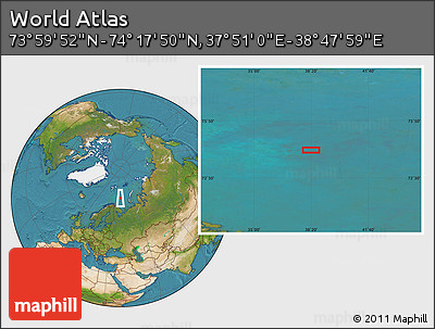 Satellite Location Map of the Area around 74° 8' 51" N, 38° 19' 30" E