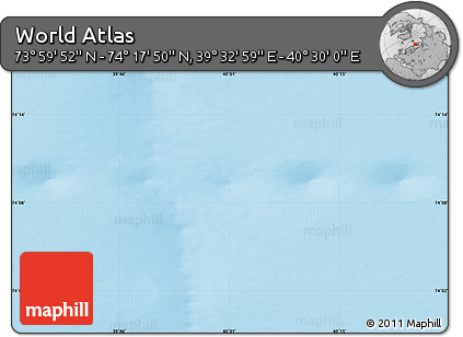 Physical Map of the Area around 74° 8' 51" N, 40° 1' 29" E