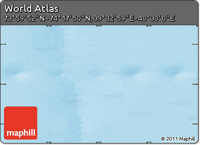 Physical Map of the Area around 74° 8' 51" N, 40° 1' 29" E