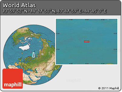 Satellite Location Map of the Area around 74° 8' 51" N, 44° 16' 29" E