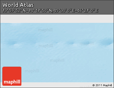 Physical 3D Map of the Area around 74° 8' 51" N, 45° 58' 30" E